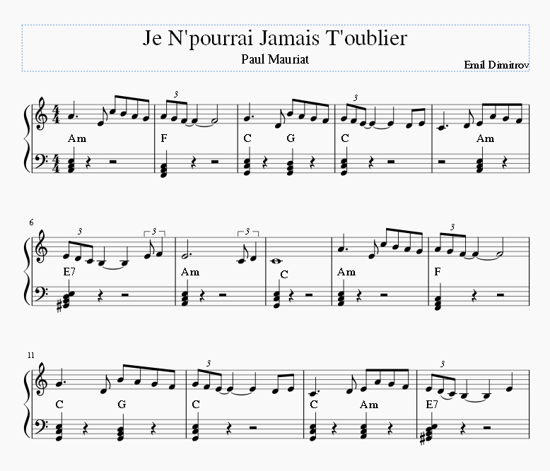 Je N'pourrai Jamais T'oublier