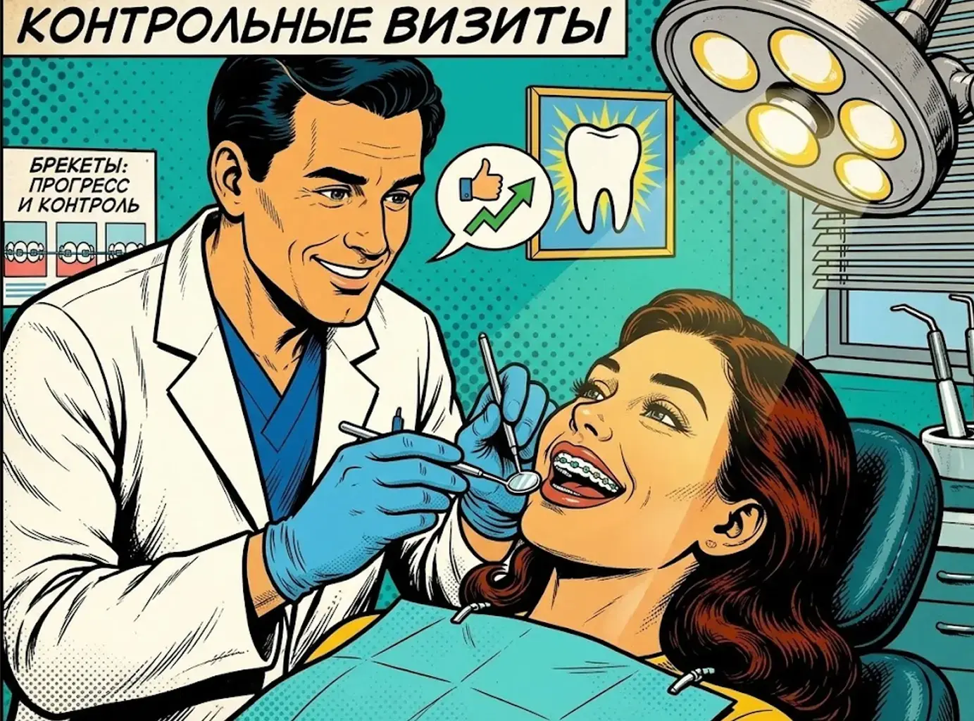 Контрольный приём врача-ортодонта