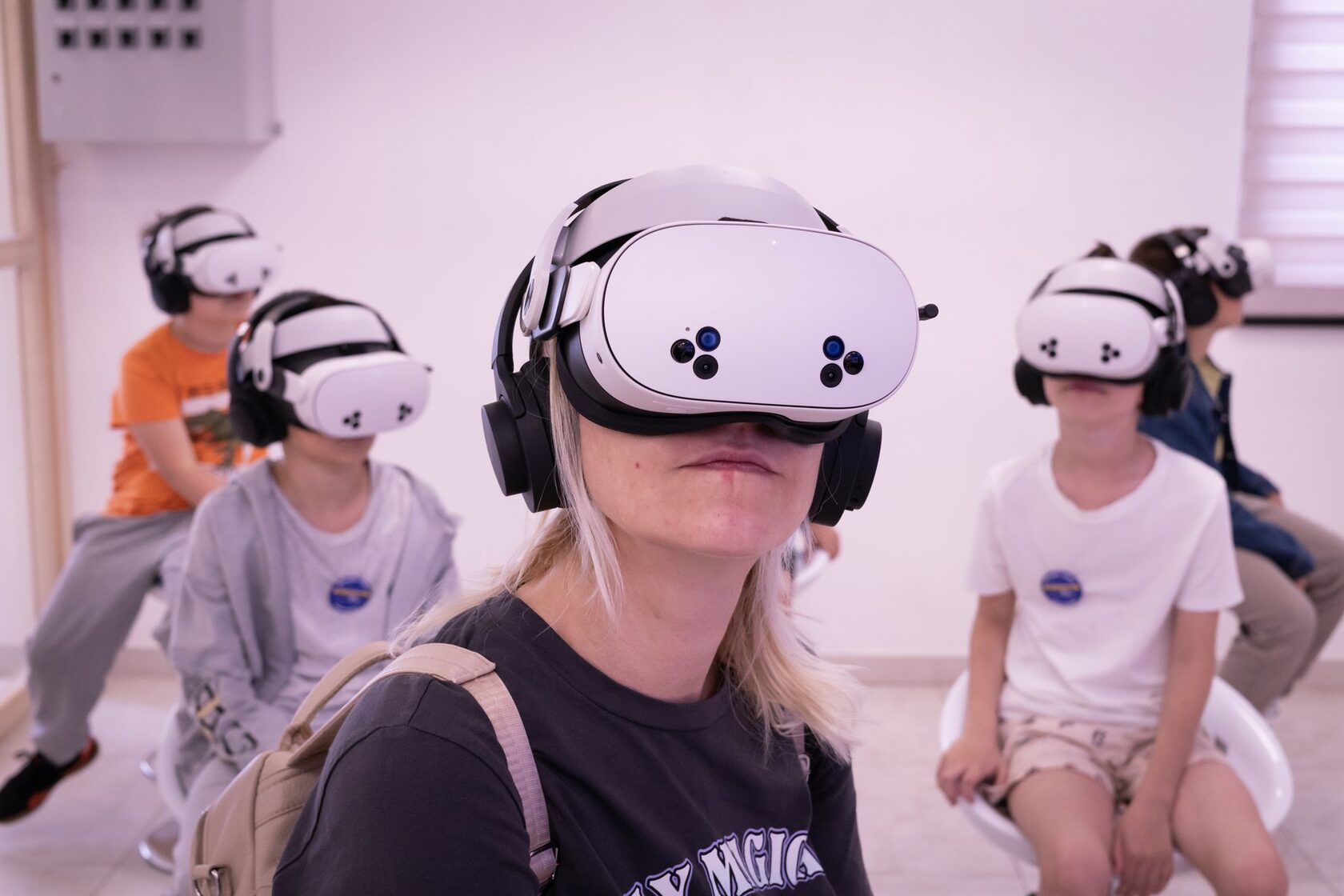Audience using VR headsets in Kragujevac
