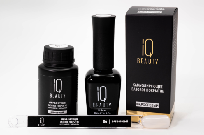 Покрытие iq. IQ Beauty, камуфлирующая база, фарфоровая. IQ Beauty. IQ Beauty покрытие защитное и сушка флакон.