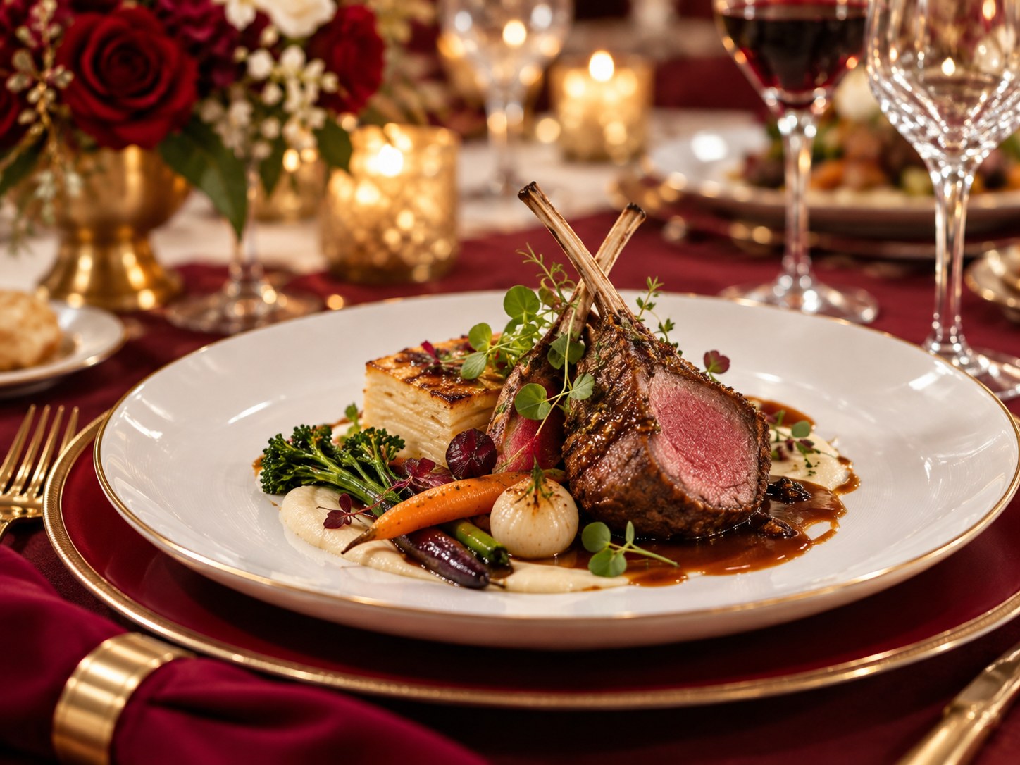 Авторская подача главного блюда Charme Catering