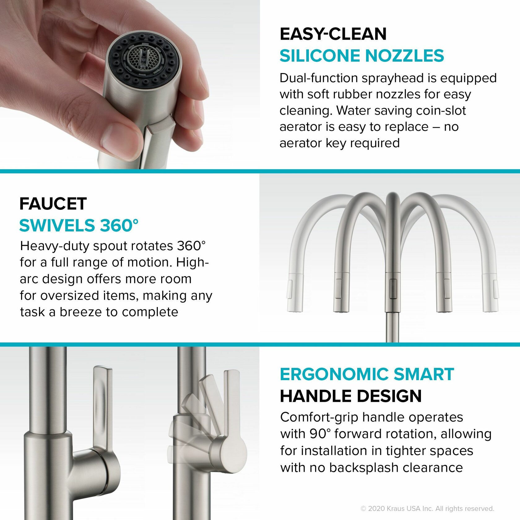 Кухонний змішувач Kraus KPF-2821SFACB - изображение 11