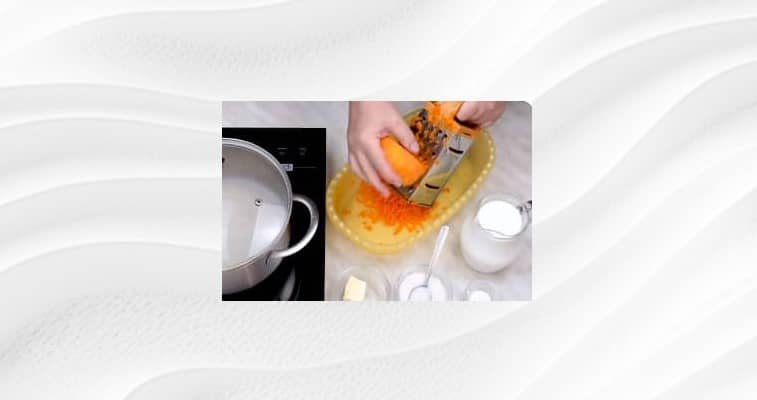 Приготовление рисовой каши с тыквой на молоке: шаг 3