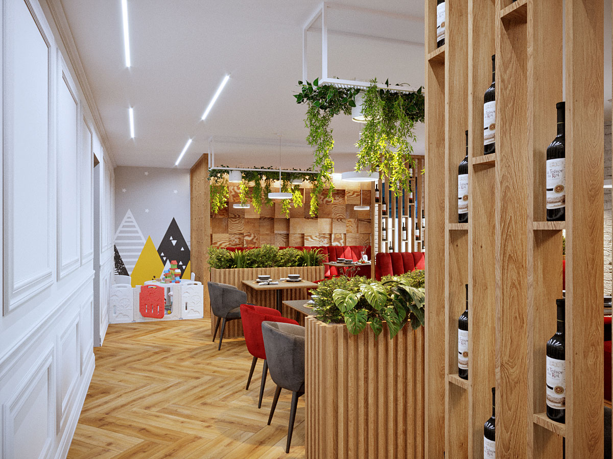 Дизайн интерьера кафе Swan в стиле традиционной французской блинной