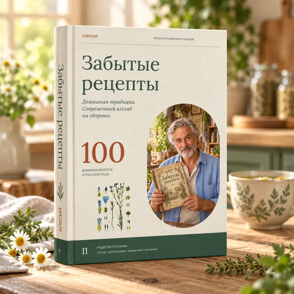 Объёмный макет электронной книги Алексея «Забытые рецепты»