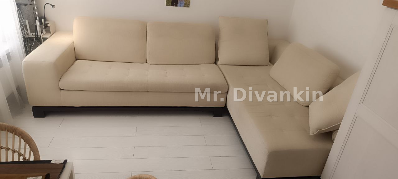 Диван с оттоманкой: до перетяжки — Mr. Divankin