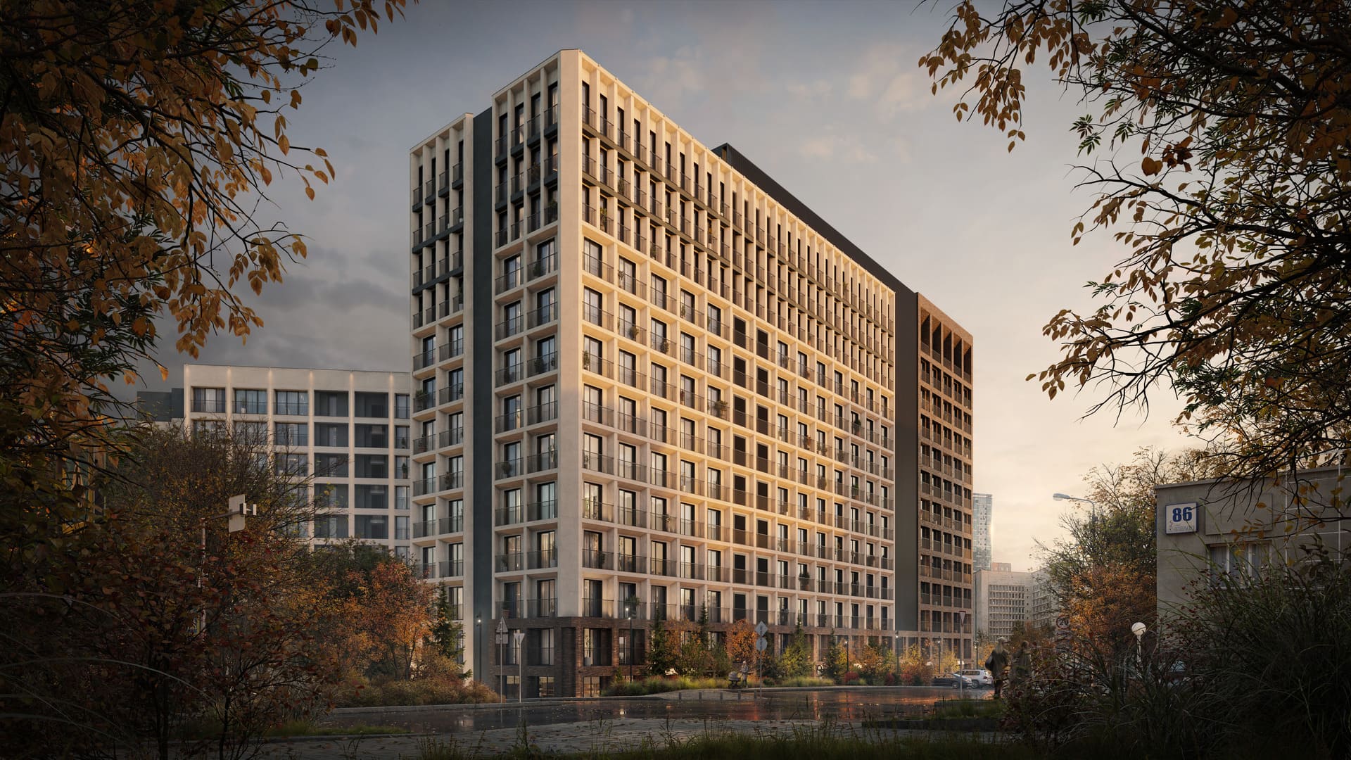 визуализация жилого комплекса жк unity center (юнити центр) от застройщика брусника в локации метро октябрьского