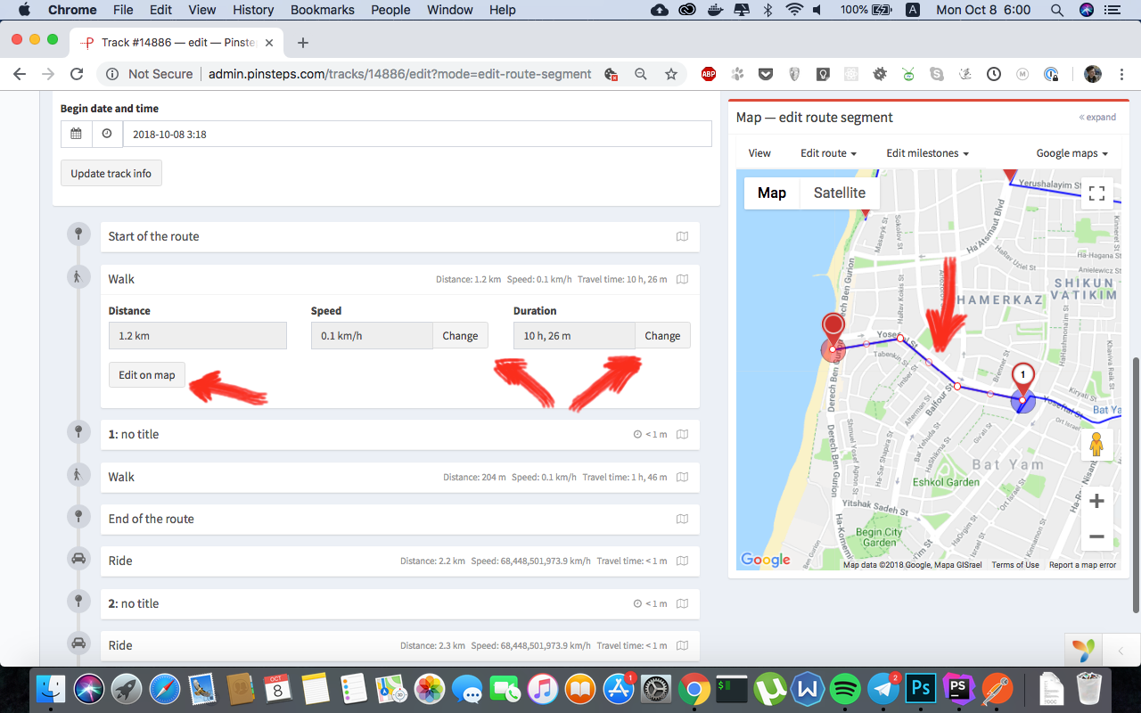 Web route creator