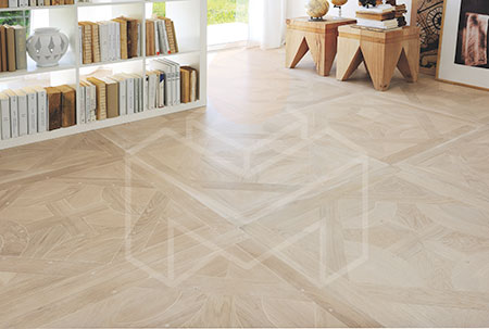 Модульный паркет parquet in claude con tasselli rovere bianco 800х800х22мм