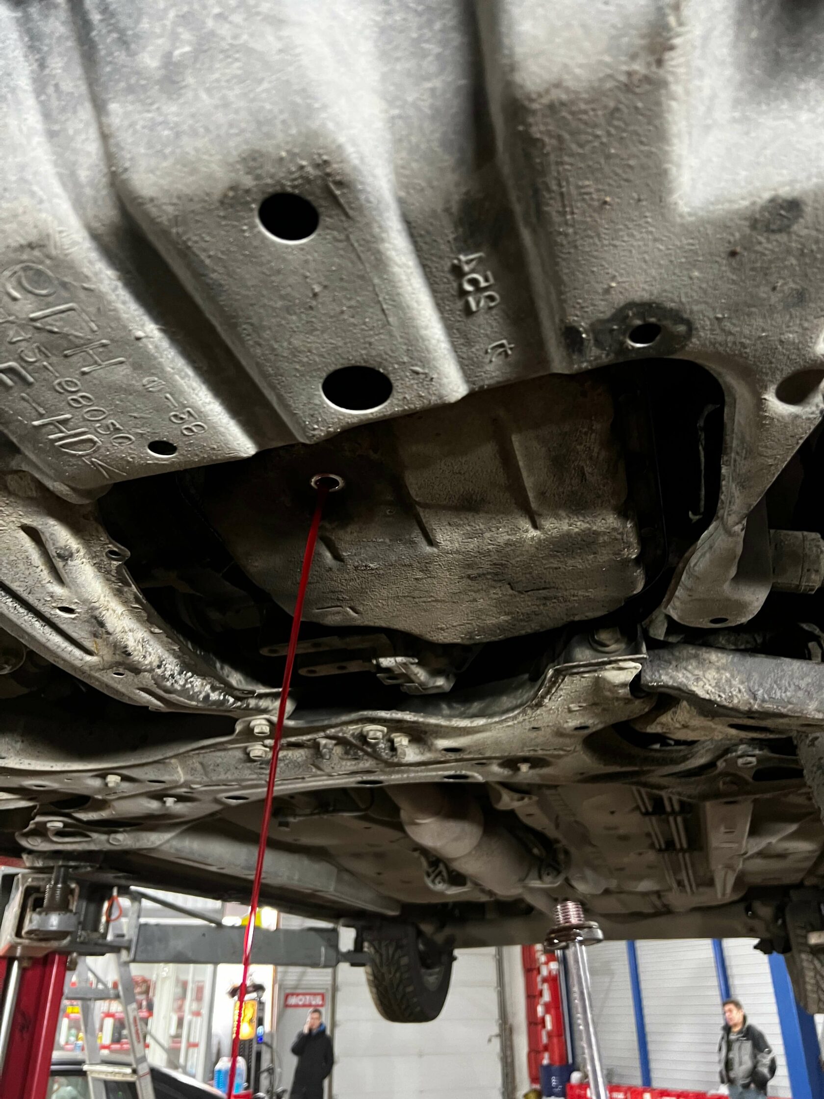 Выставление уровня масла при 35-45 градусах