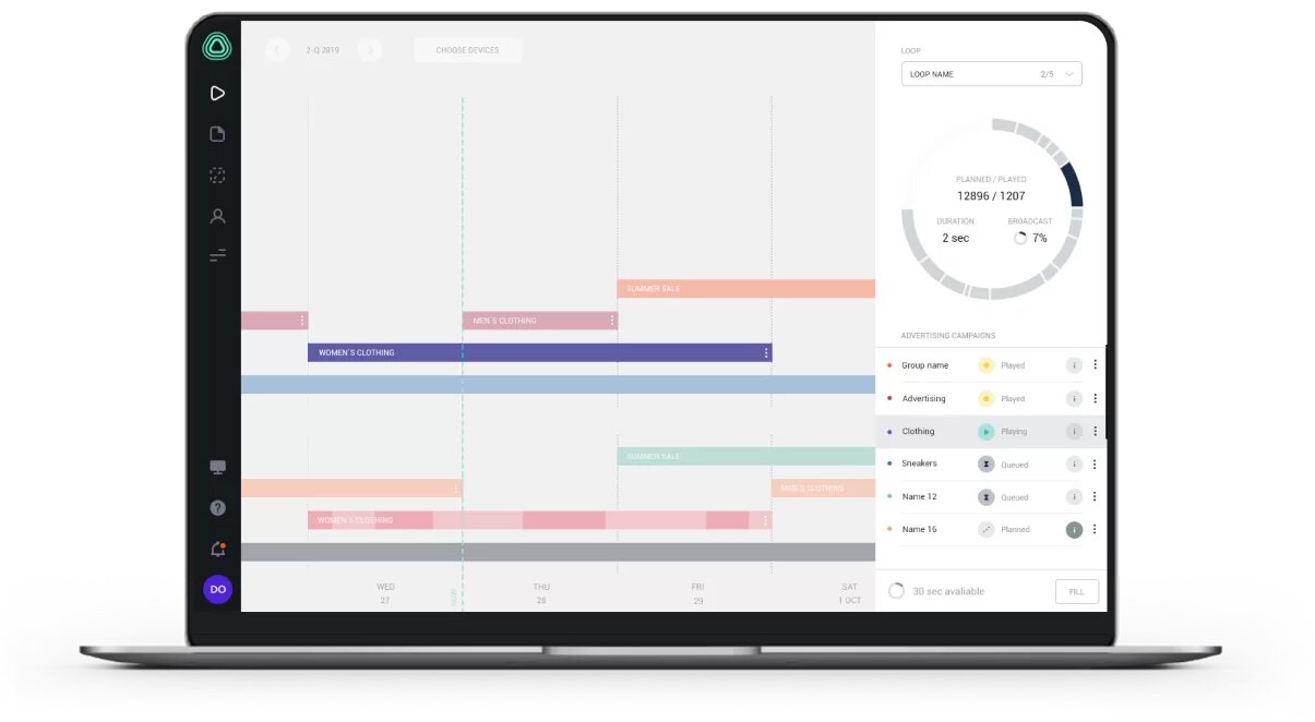 управление динамическим контентом на экранах