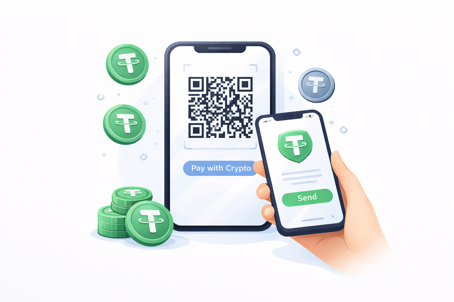 USDT: оплата товаров или услуг по QR-коду