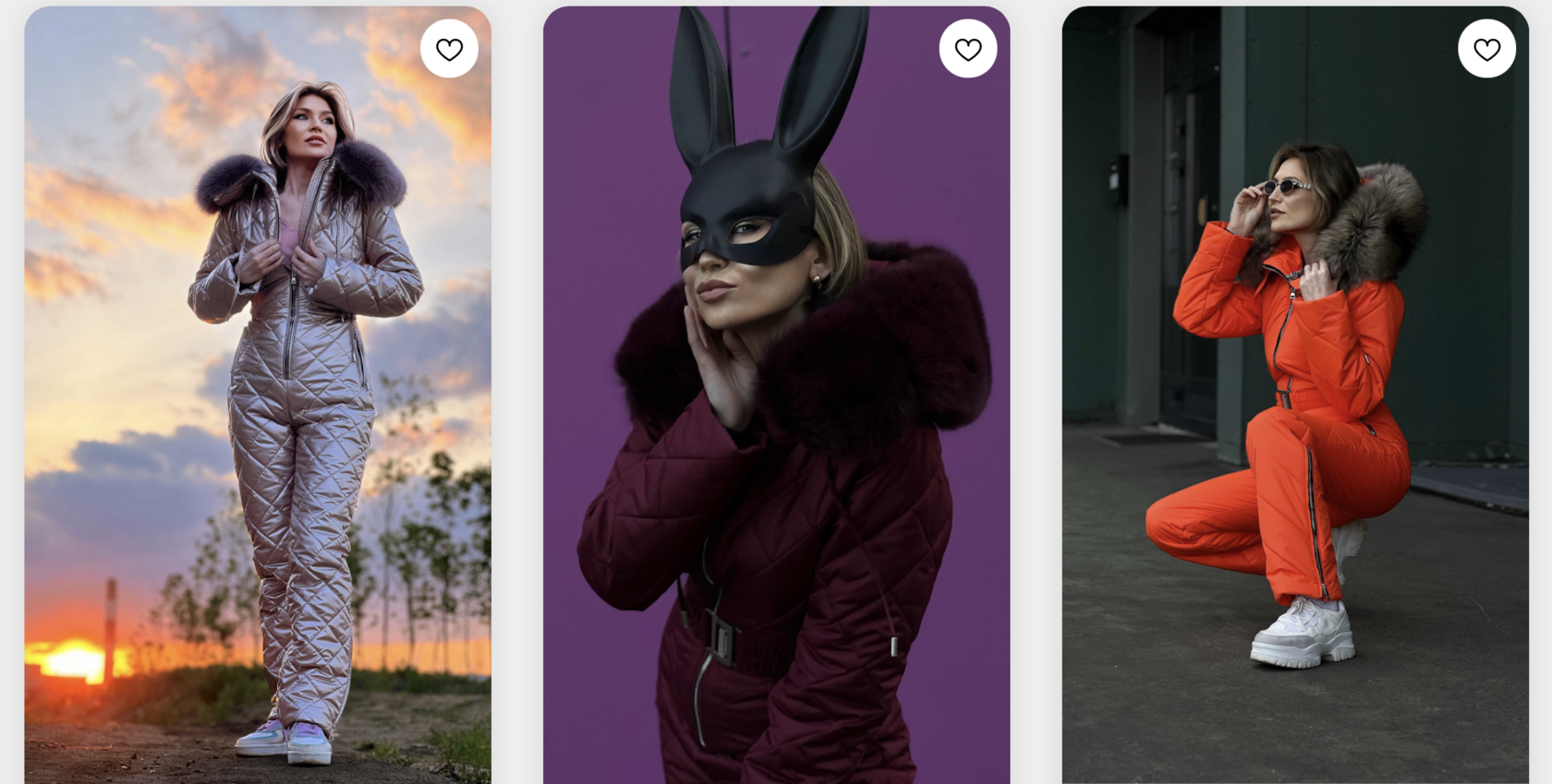 зимние комбинезоны бренда мехалини