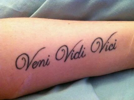 16 Veni Vidi Vici Tattoos With Explained Meaning - TattoosWin