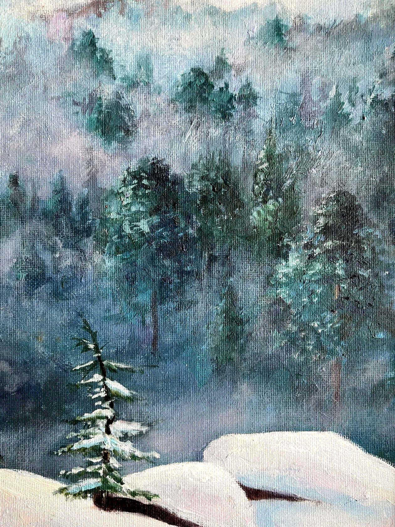 Картина на заказ &quot;Зимняя тайга&quot; от художника Ольги Васильковой