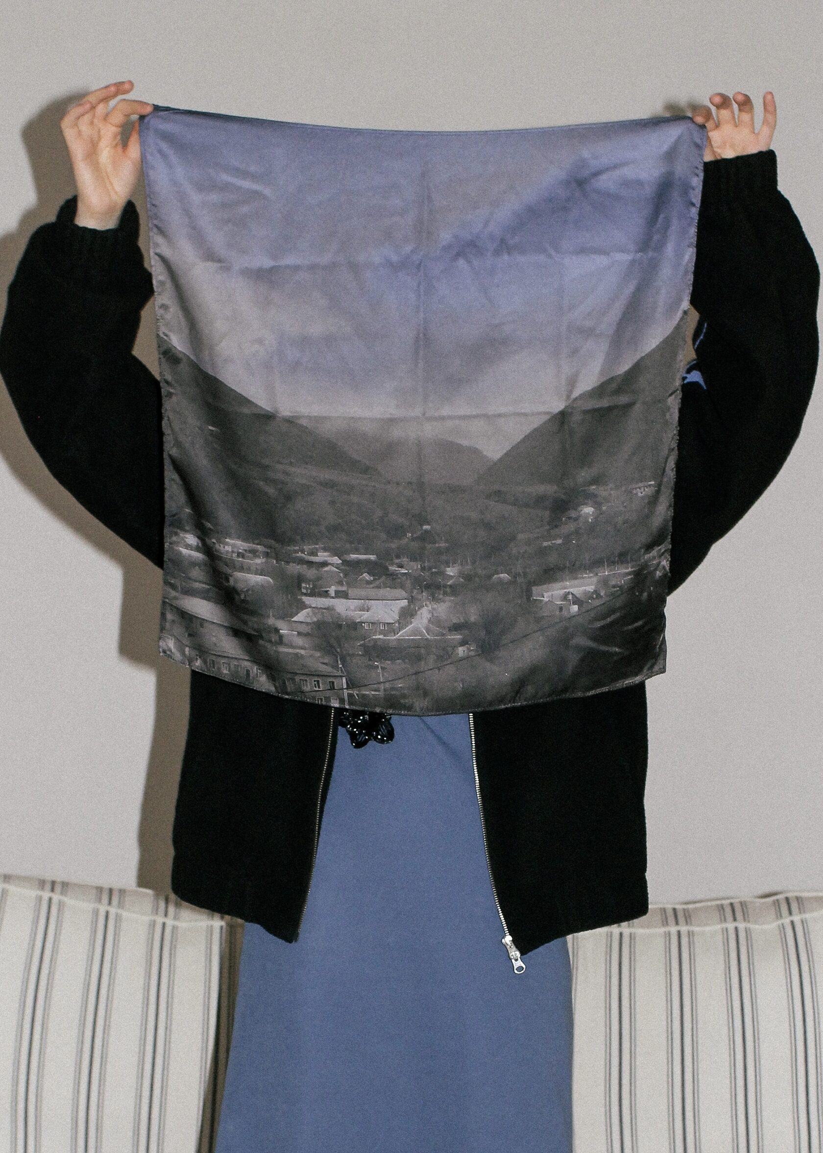 Платок, национальный принт, платок с принтом, Кавказ, концептуальный бренд одежды