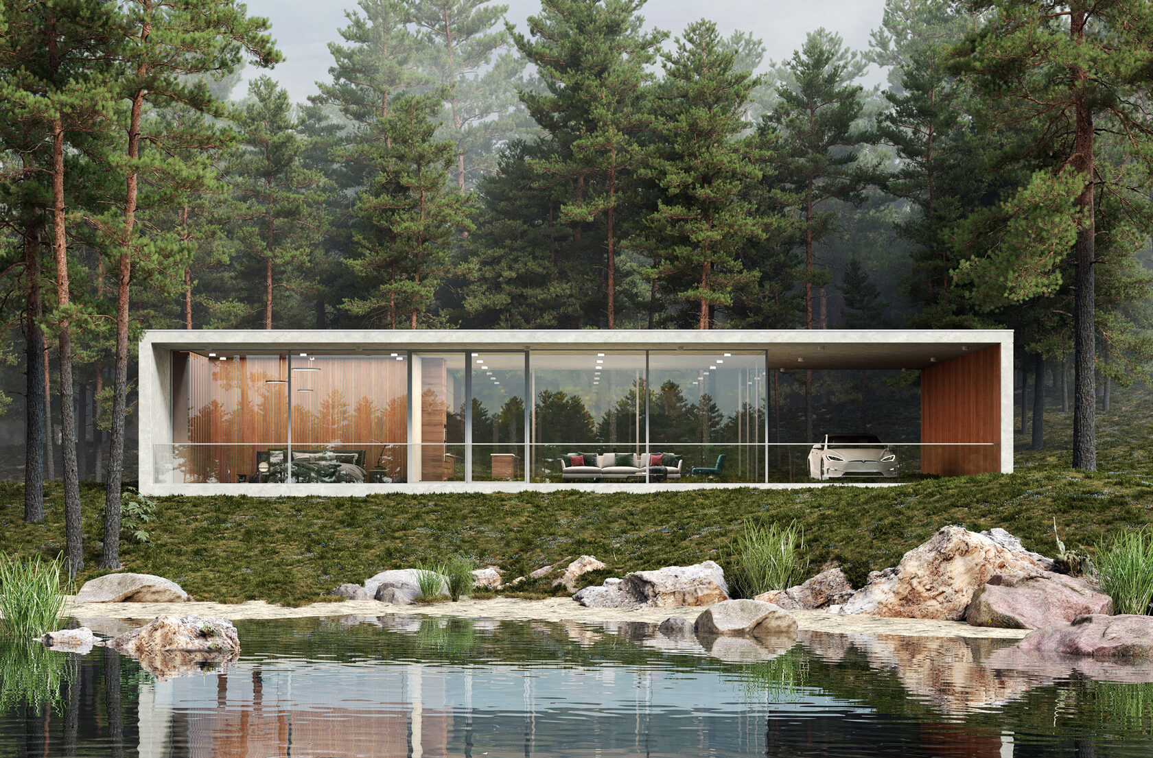 3д визуализация таунхауса, таунхаус