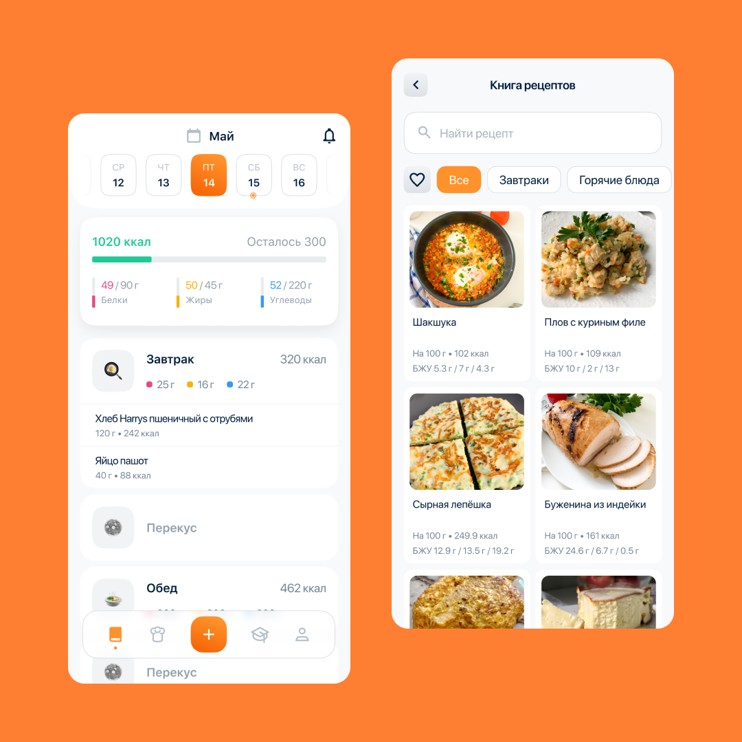 Food Tracker — счётчик калорий