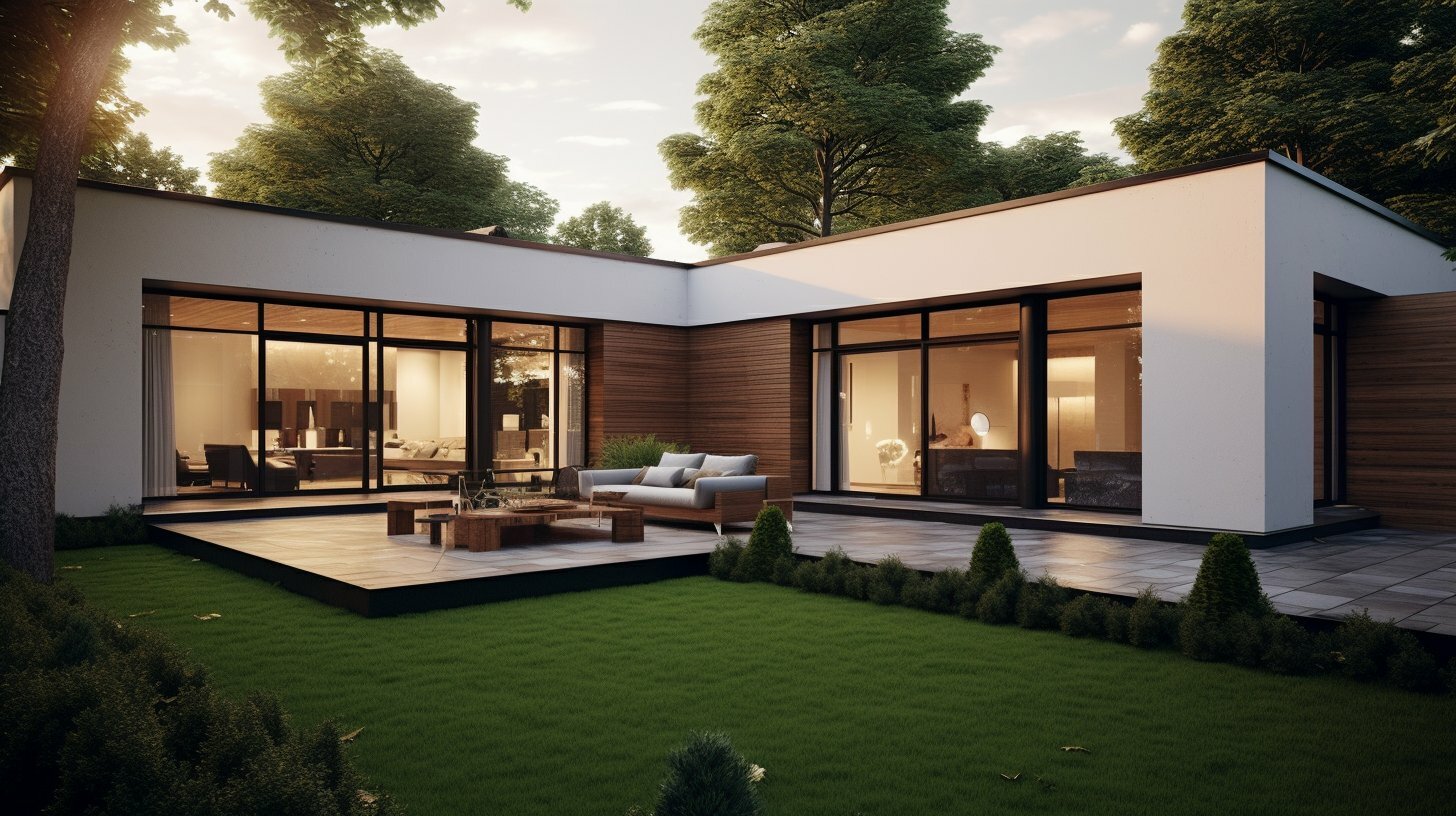 дом одноэтажный с цокольным этажом