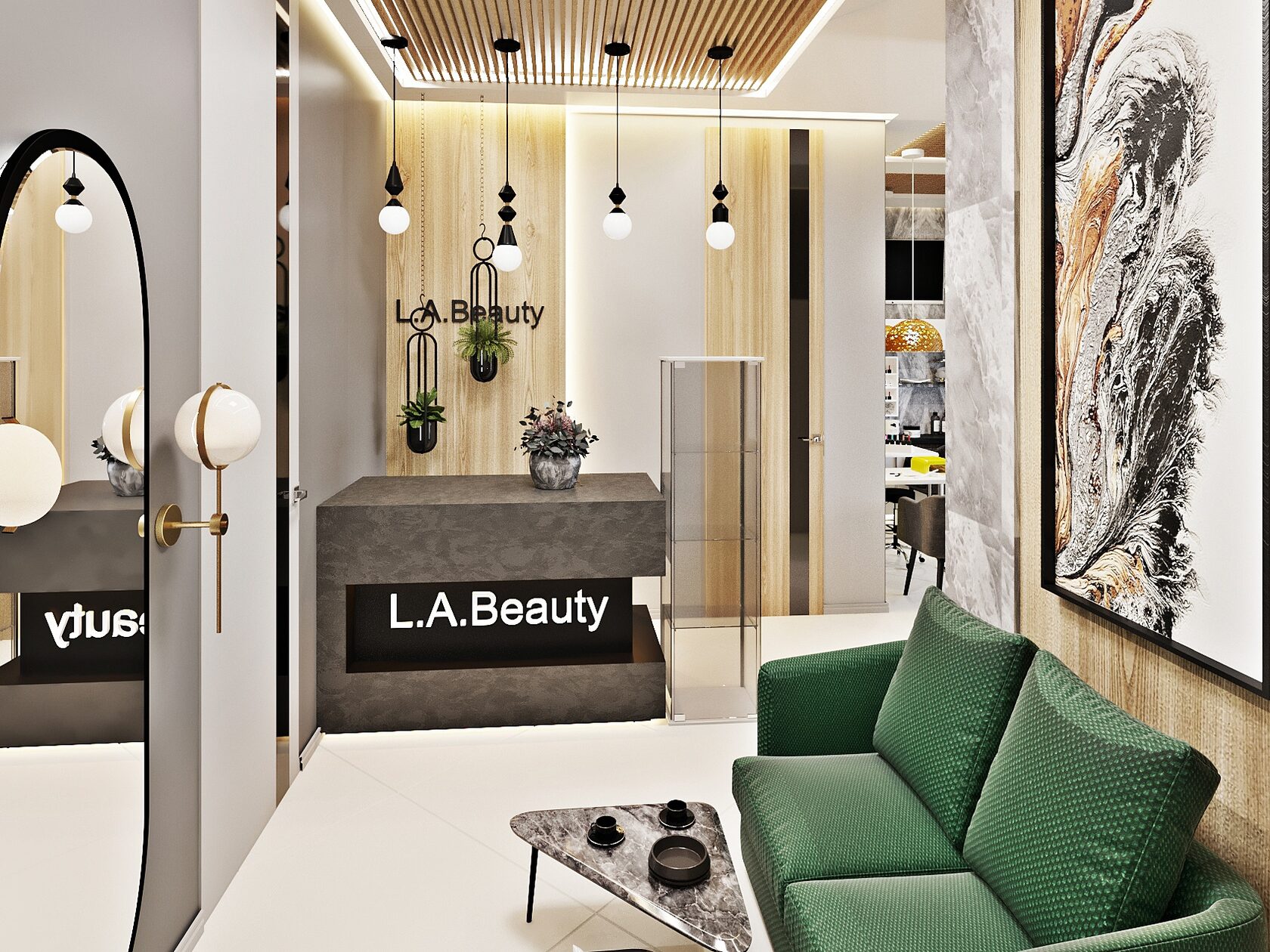 Фото. Дизайн салона красоты L.A. Beauty 80м2