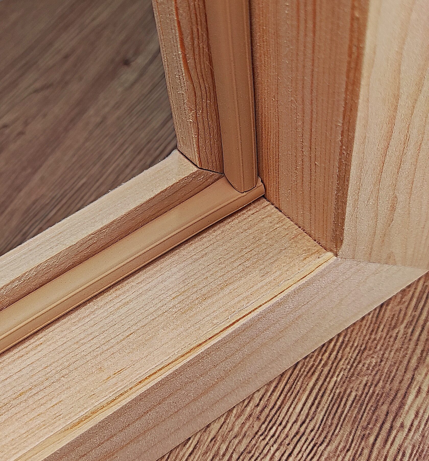 окно кедр прозрачный стеклопакет