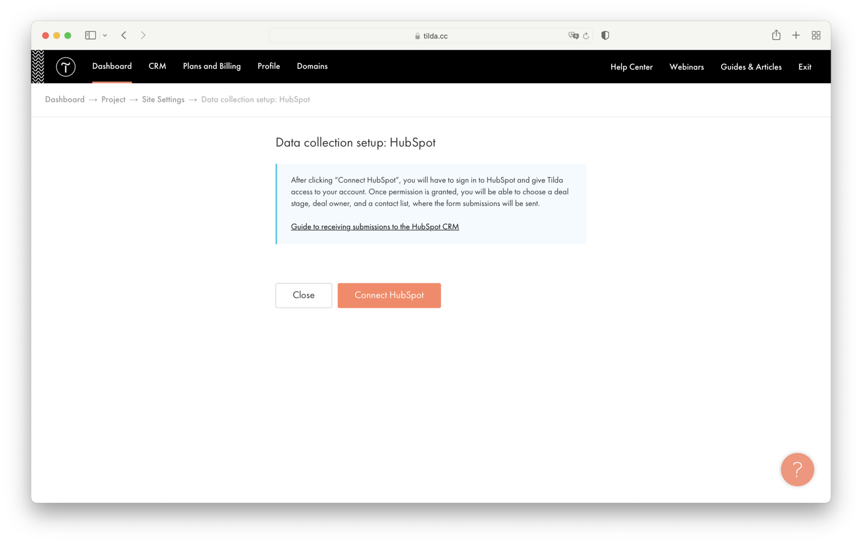 Cómo enviar formularios de Tilda a HubSpot CRM