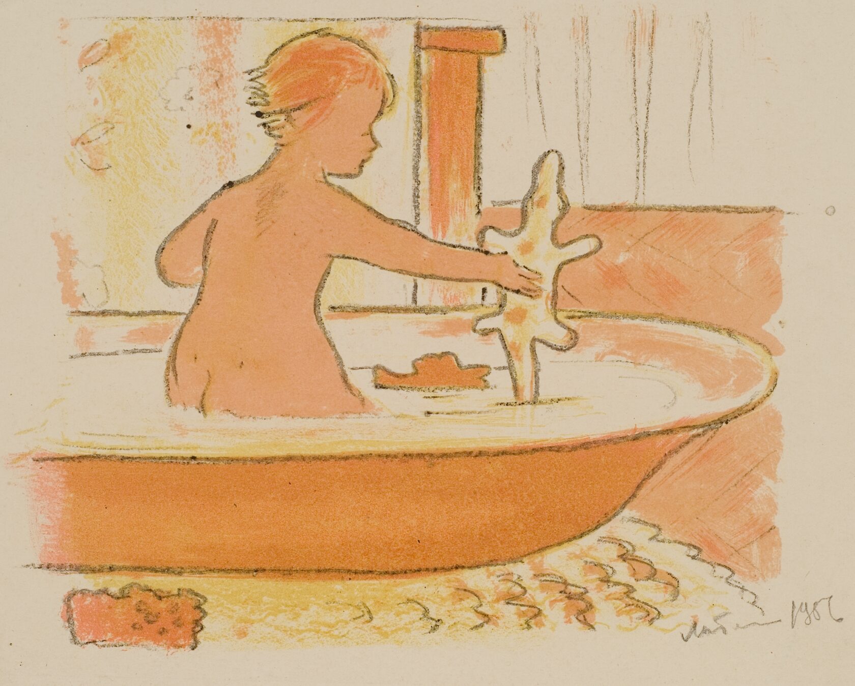 Купание в ванной. 1956 
