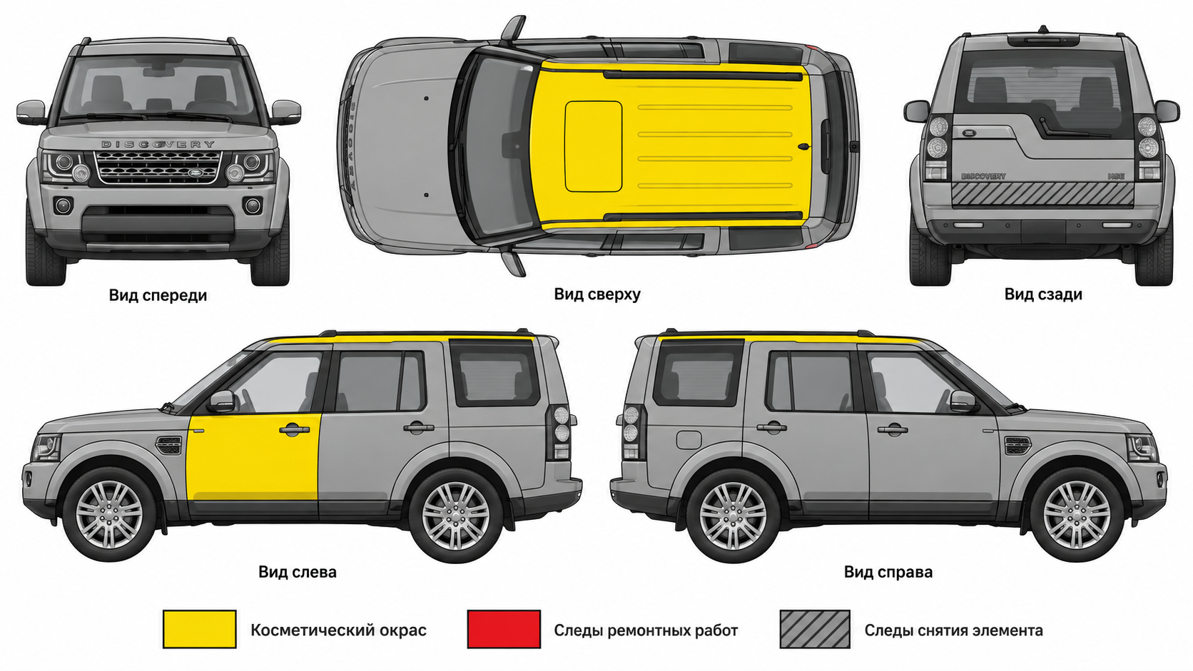 Карта ЛКП Land Rover Discovery