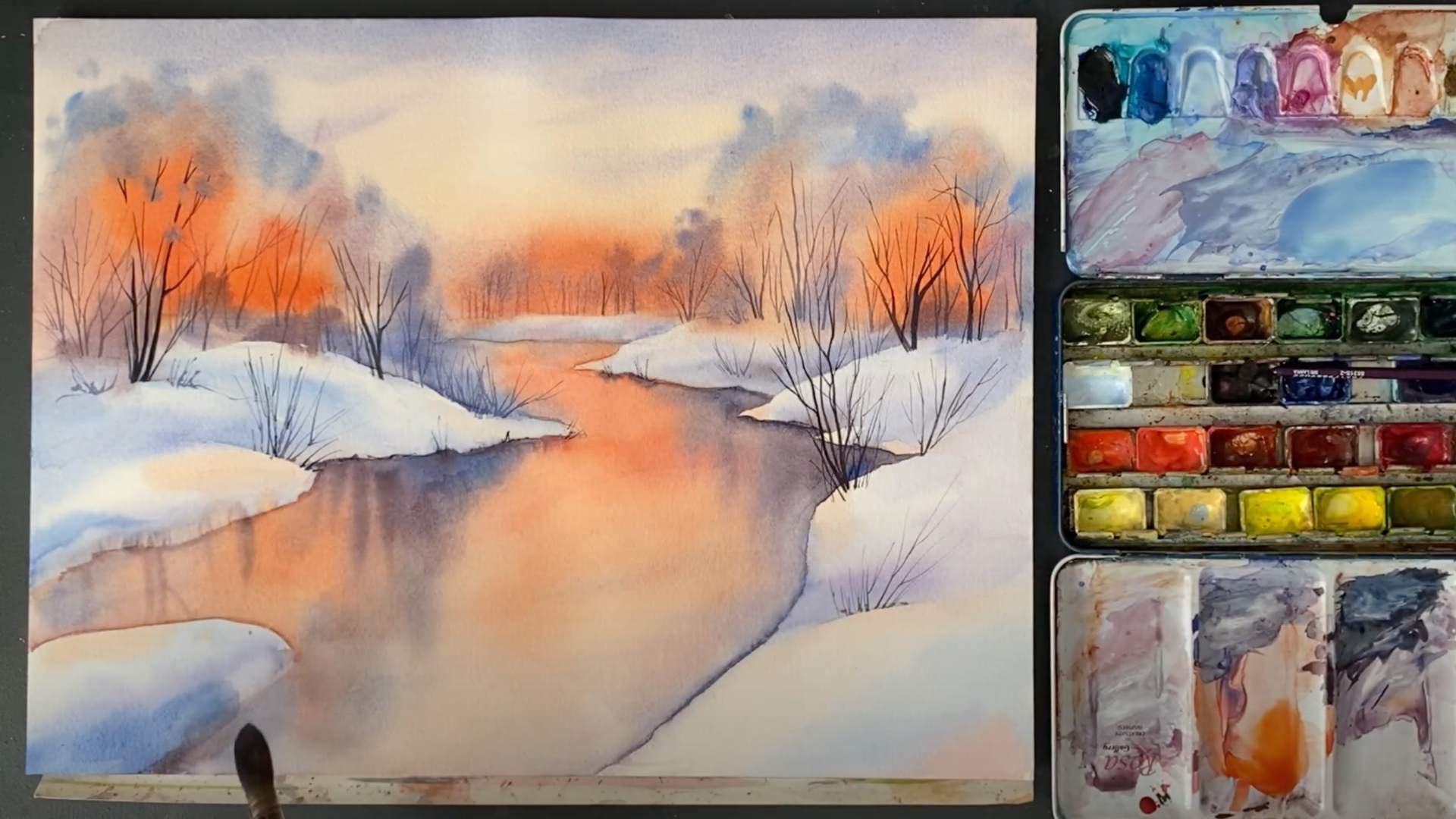 Winter art tutorial