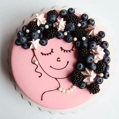 Оригинальный дизайн торта для девушки