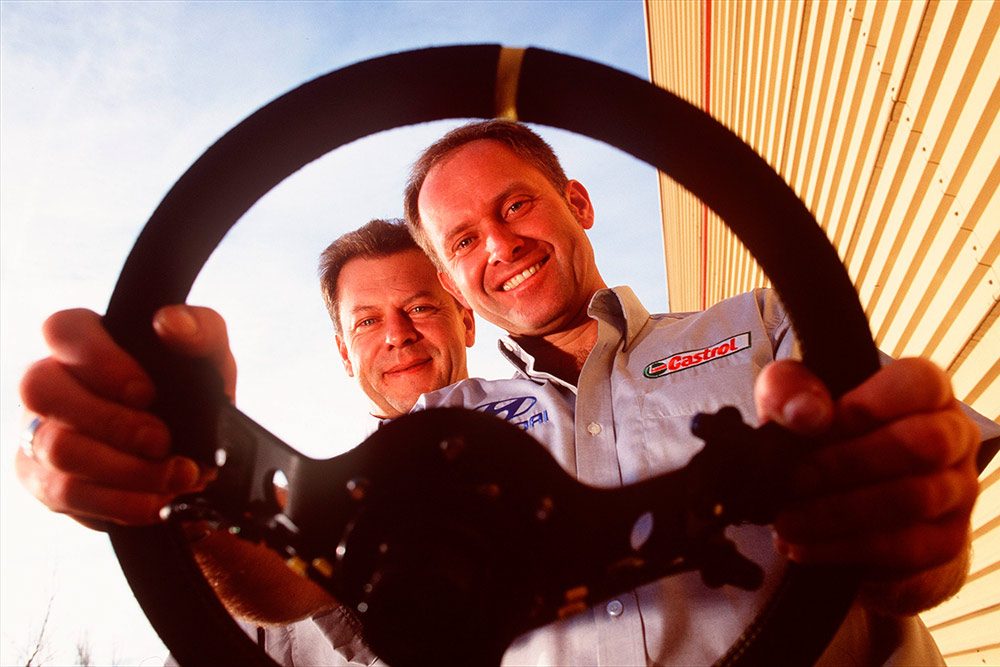 Армин Шварц и Манфред Химер (Hyundai), декабрь 2002