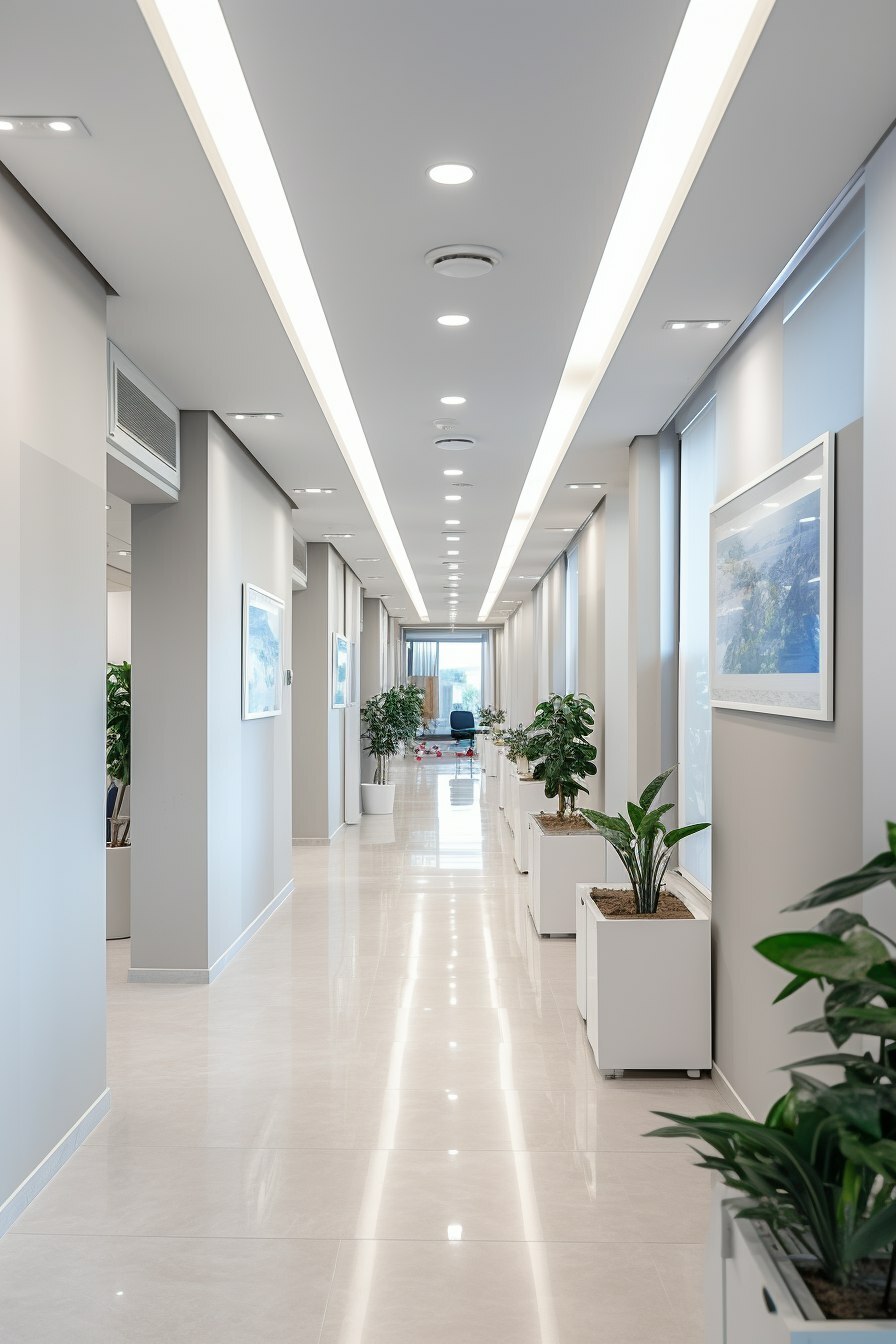 Светлый коридор офиса
