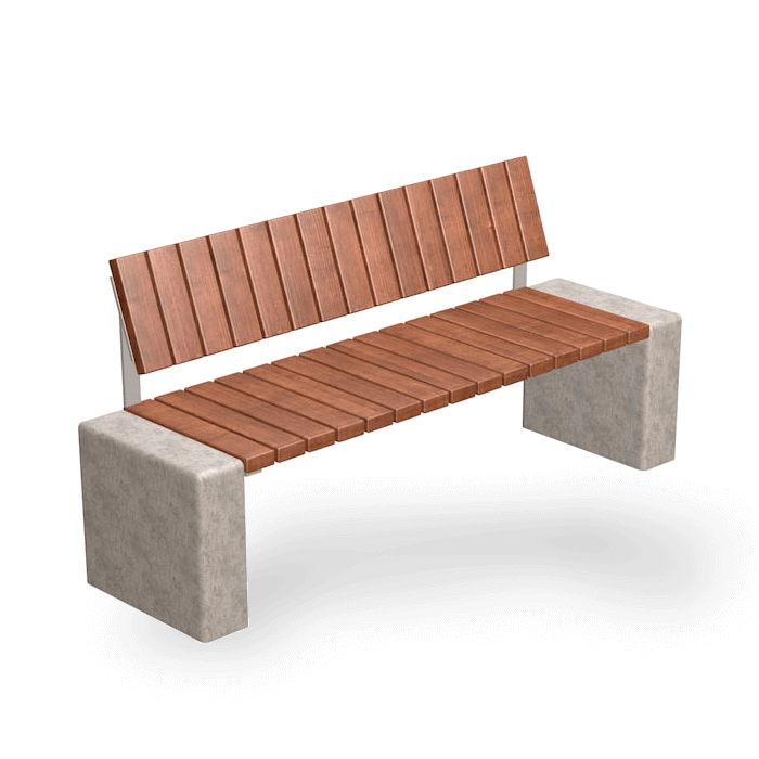Скамейка из строительных блоков
