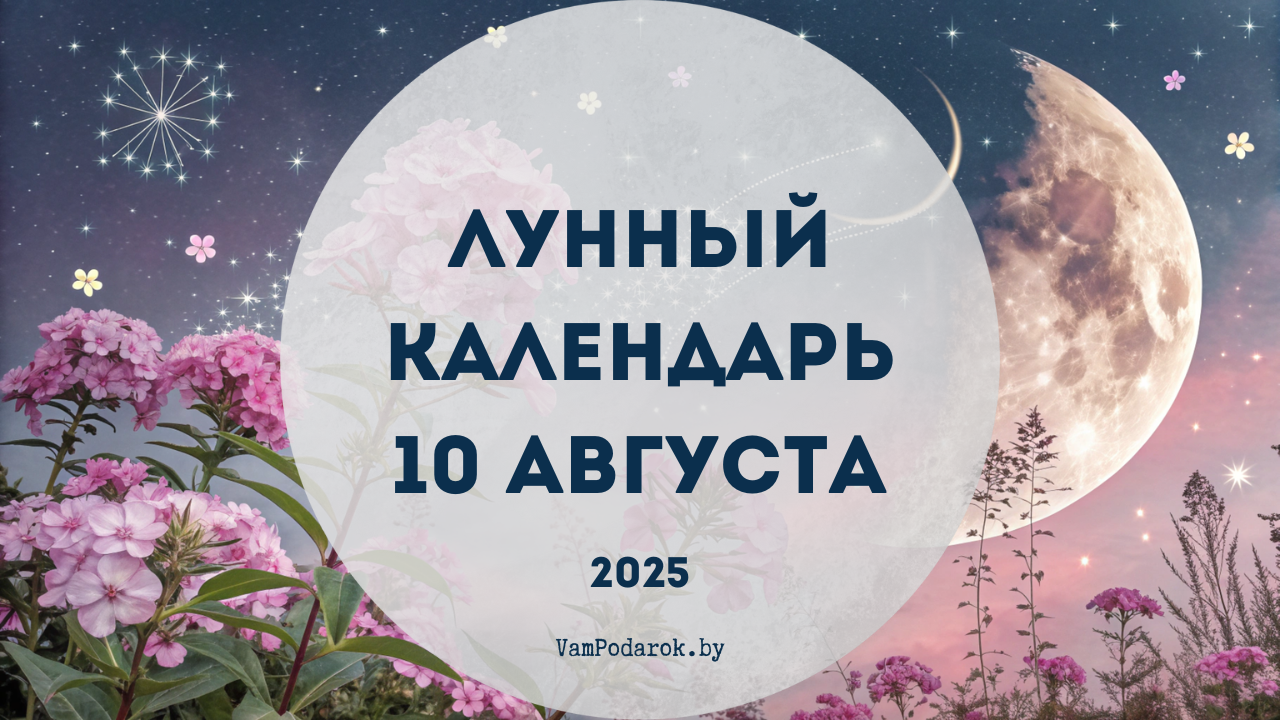 Лунный календарь на 10 августа 2025 года