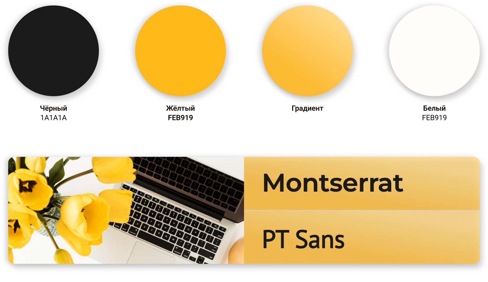 Цветовая палитра ПБУ: чёрный, белый, ярко-жёлтый — строгость и энергия в едином стиле 