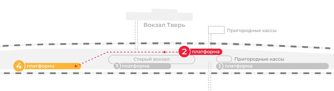 Карта твери жд вокзал