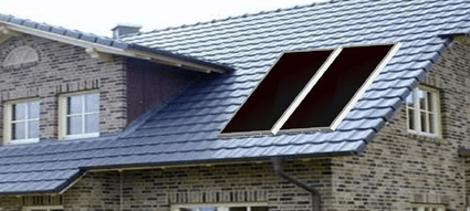 Монтаж солнечных воздушных коллекторов вентиляционного типа на крыше.