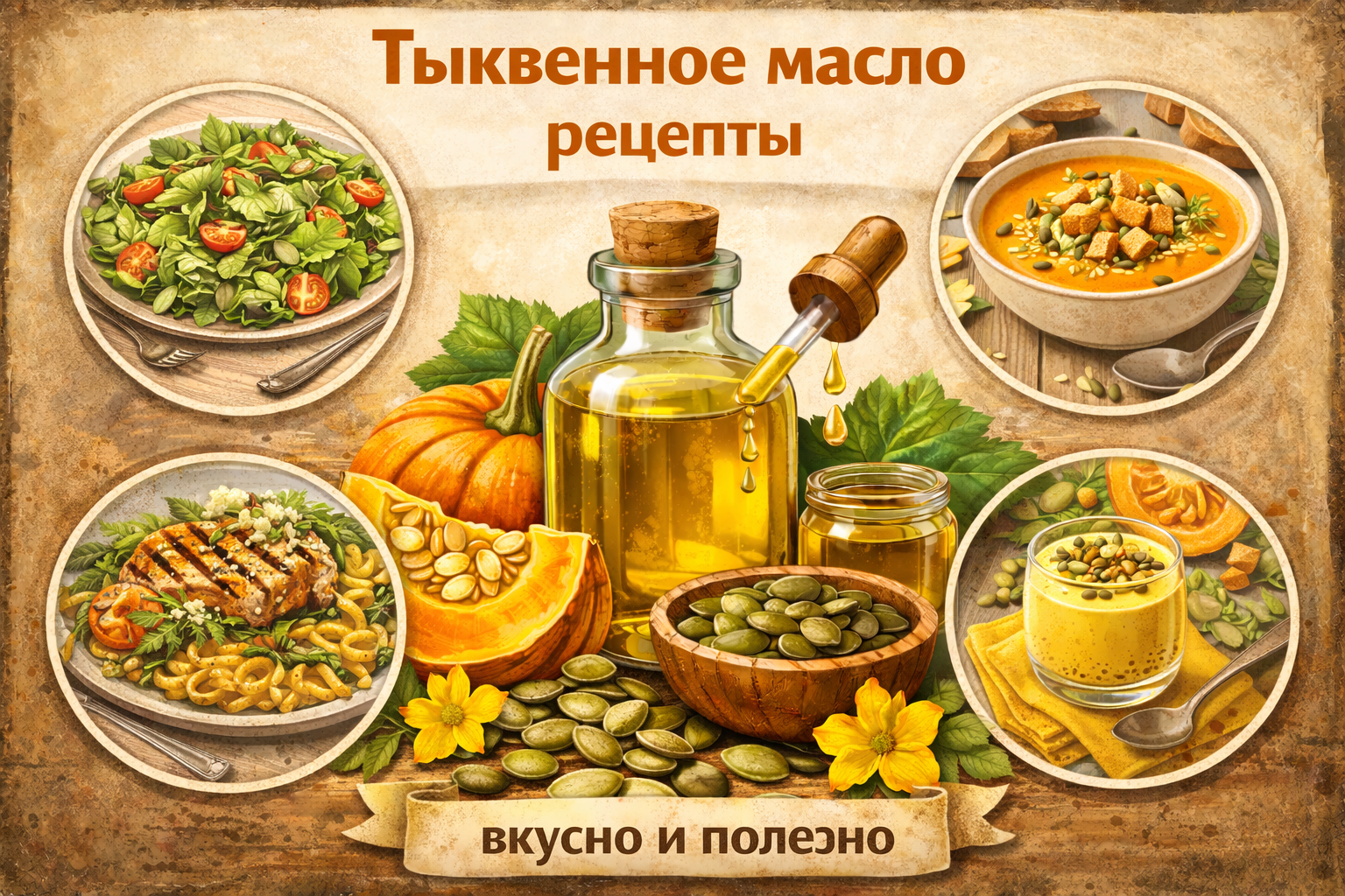 Тыквенное масло в кулинарии: рецепты, польза и секреты применения