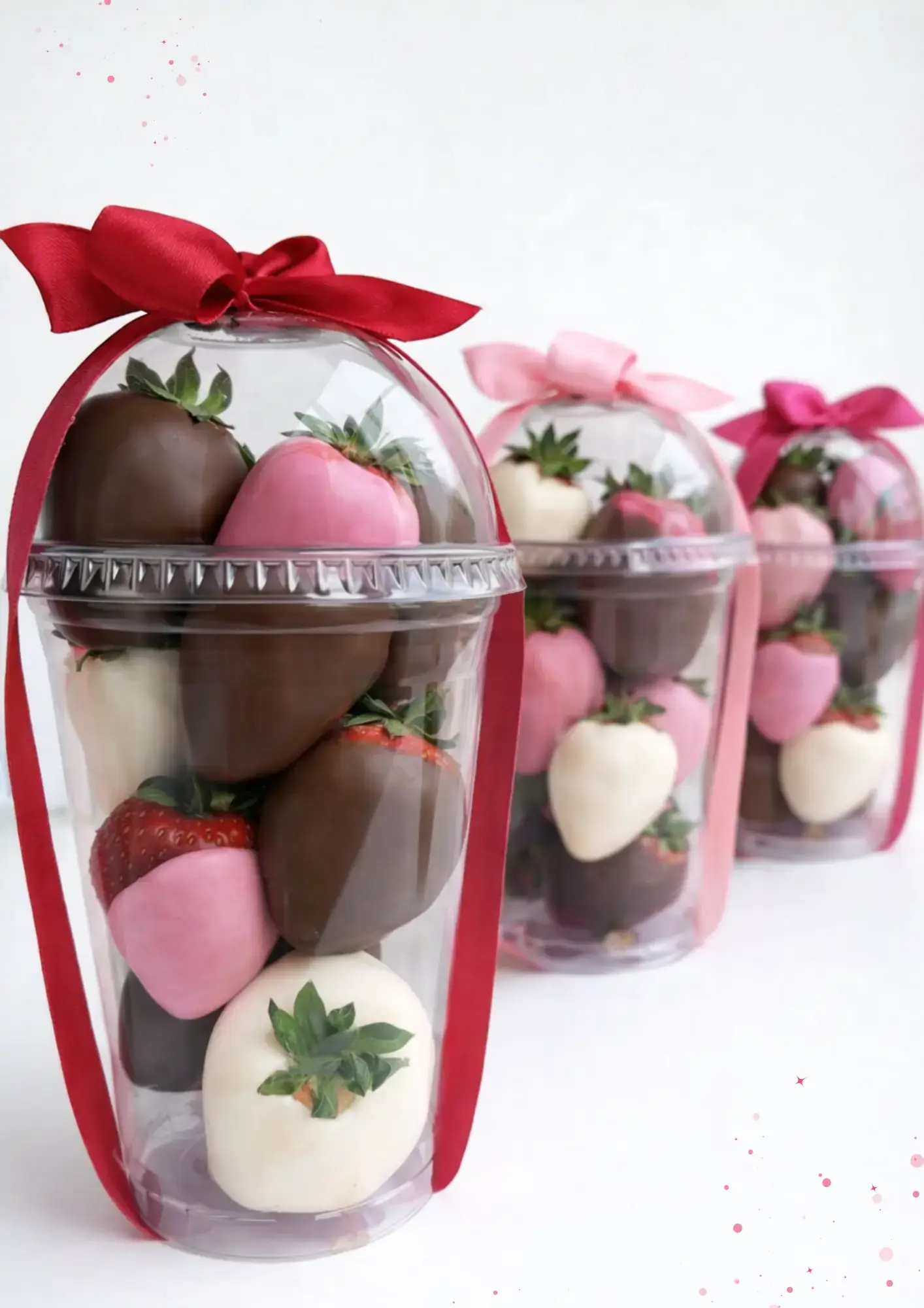 Valentine's Day special chocolate covered strawberries dessert for a sweet shisha date.