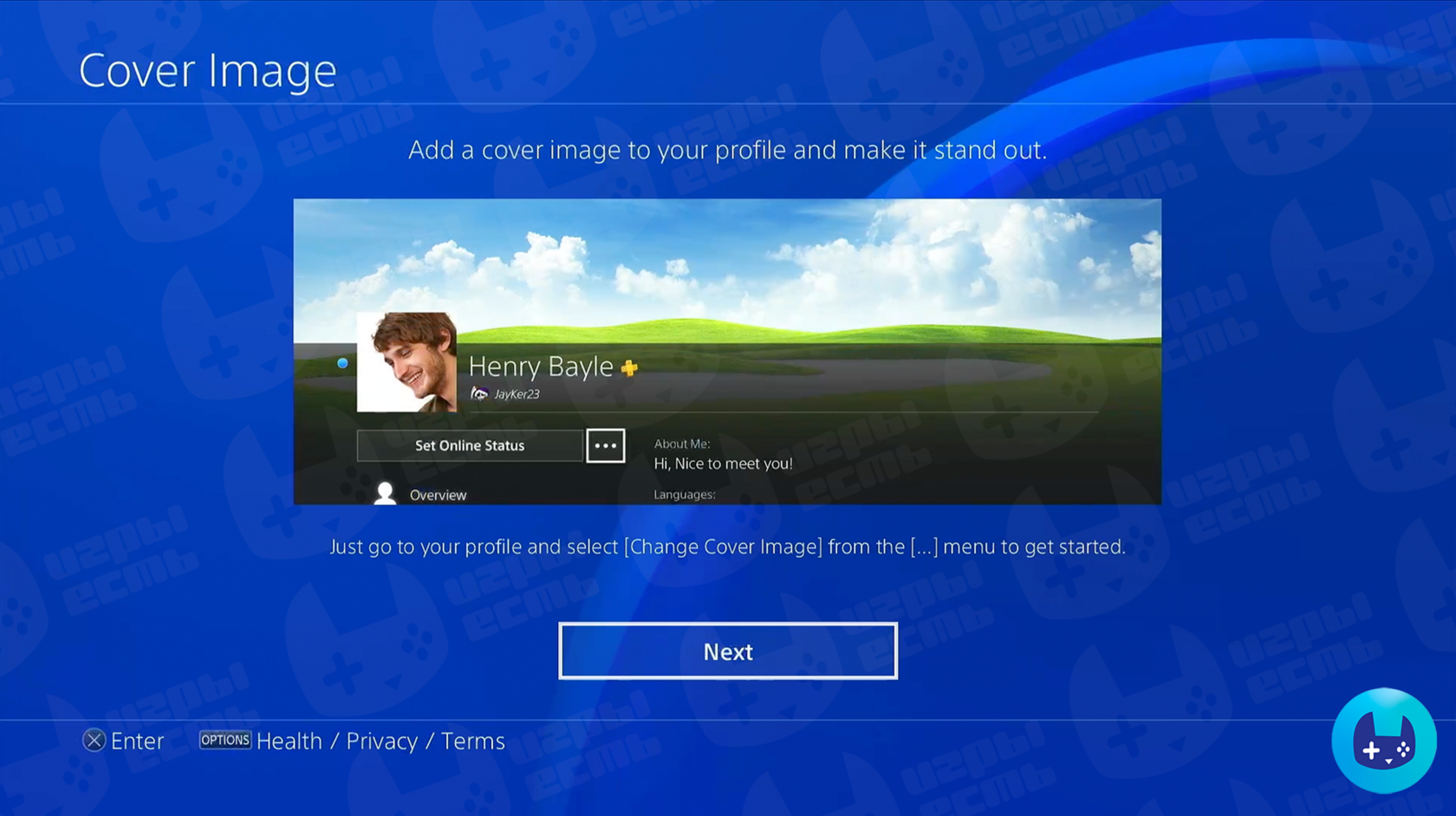 Шаг настройки PS4