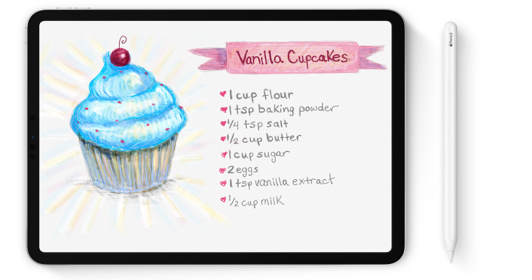 Apple Pencil с iPad 