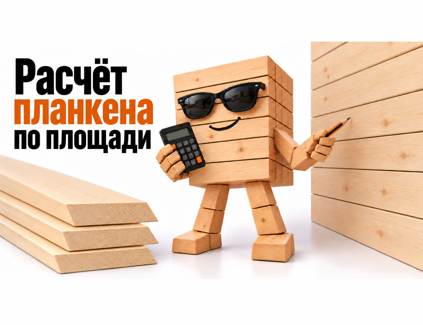 Расчёт планкена по площади: доски, монтажный зазор и объём партии