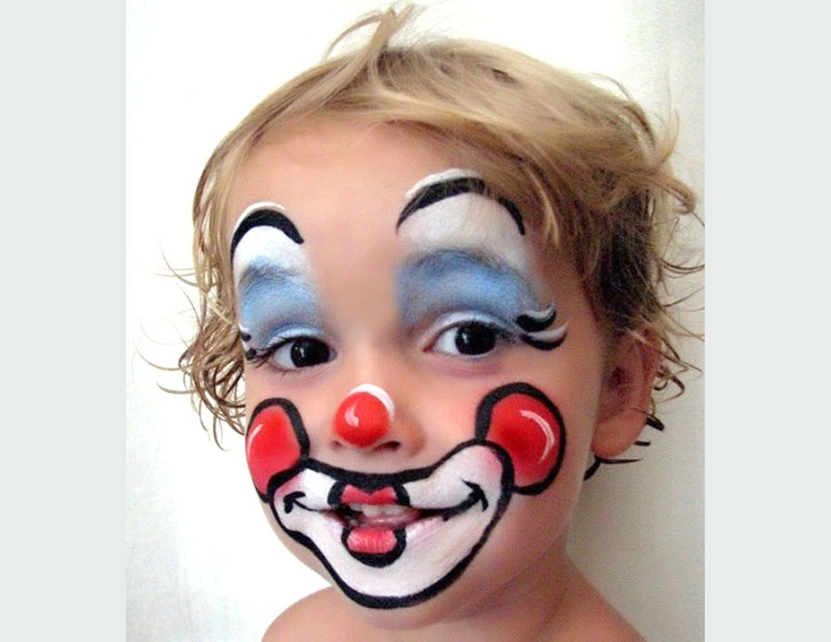 Детский грим клоуна