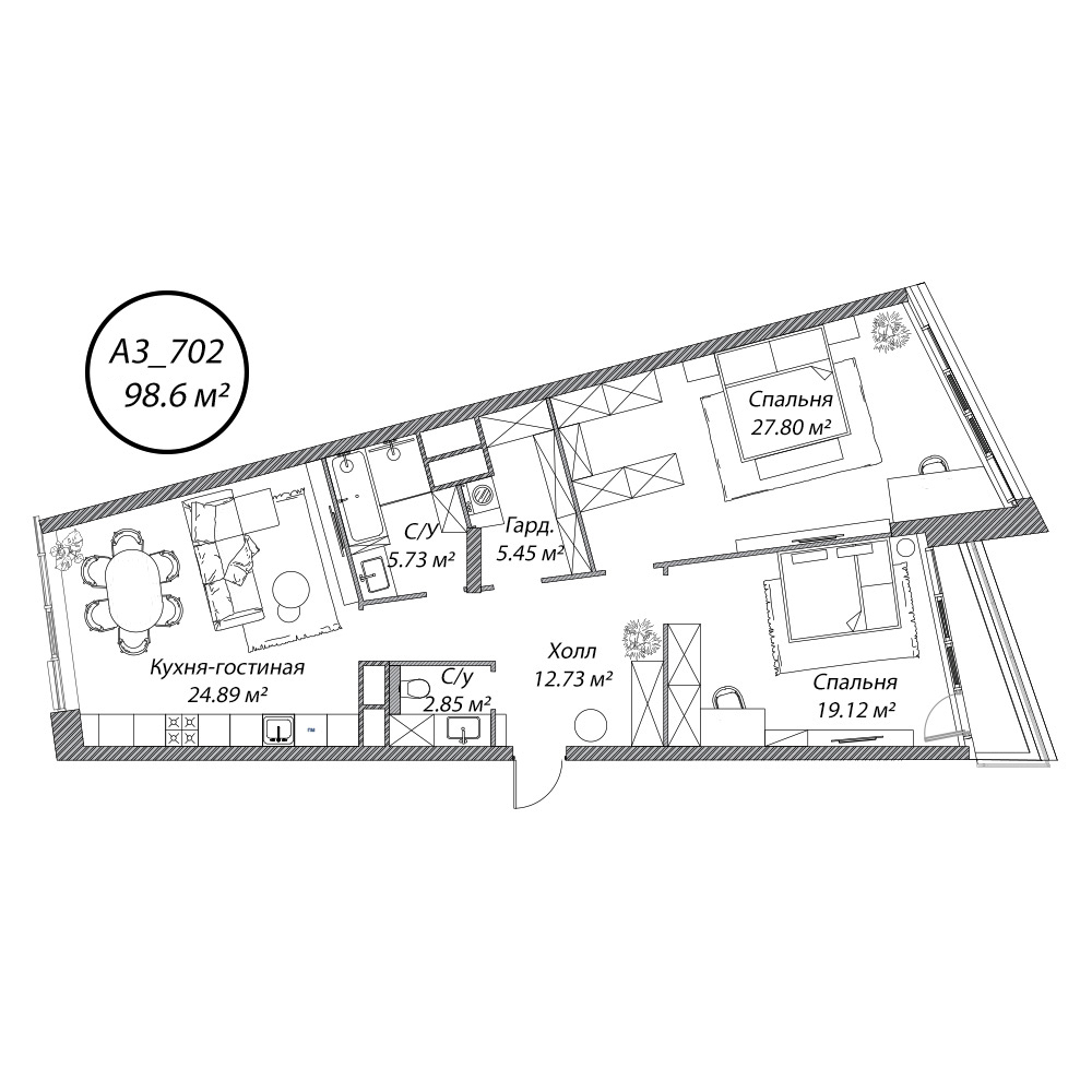 Планировка 3-комн.