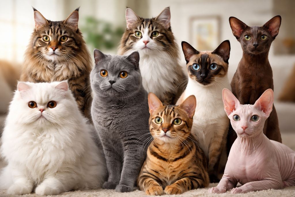 Сколько существует пород кошек