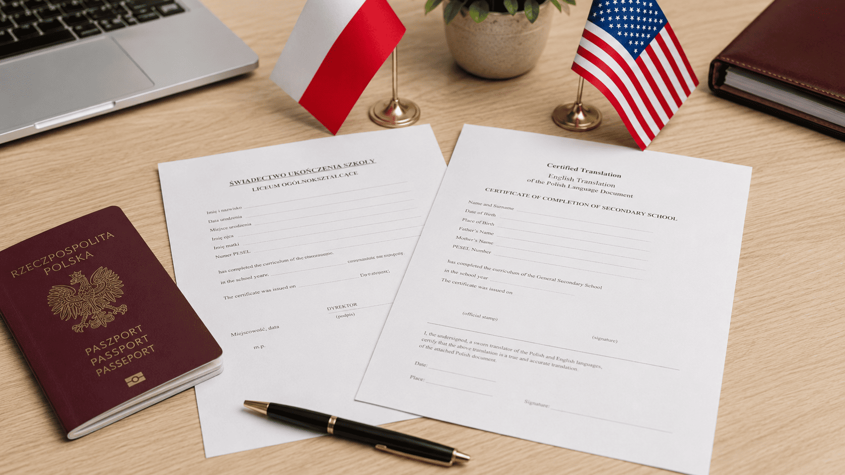 Tłumaczenia dokumentów w USA