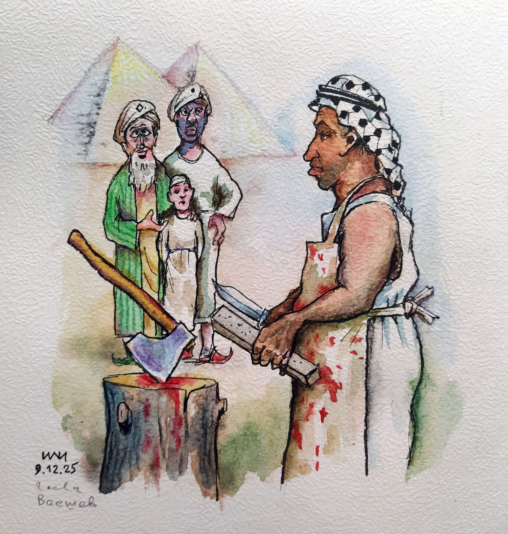 Глава Ваешев - иллюстрация художника Йосифа Лихтарева