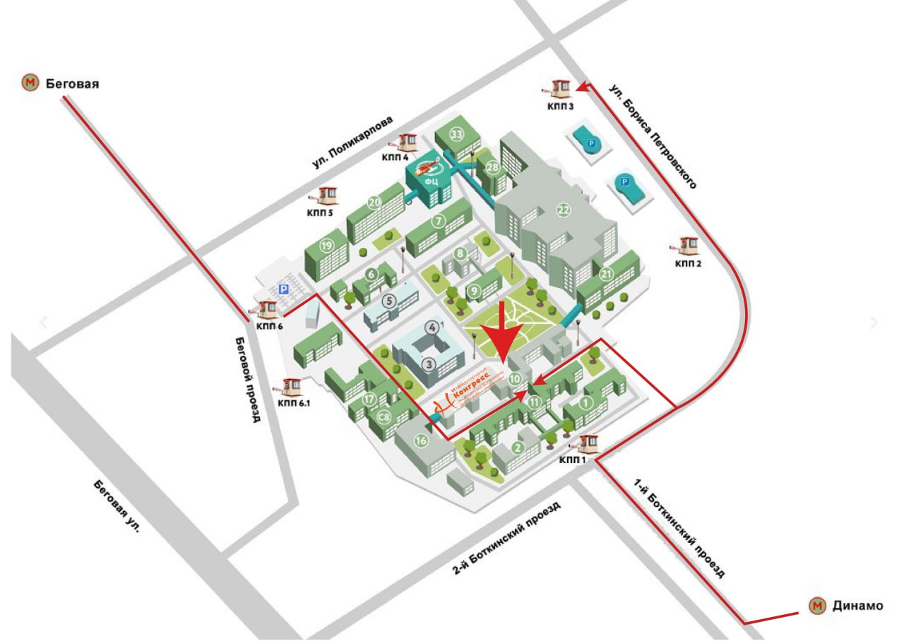 Карта Боткинской больницы