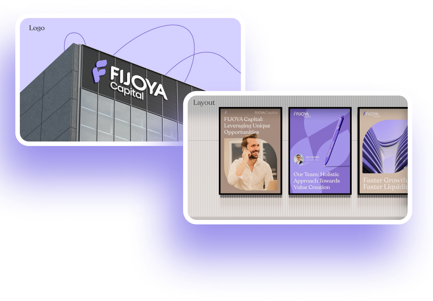 Слайды из логобука для компании "Fijoya"