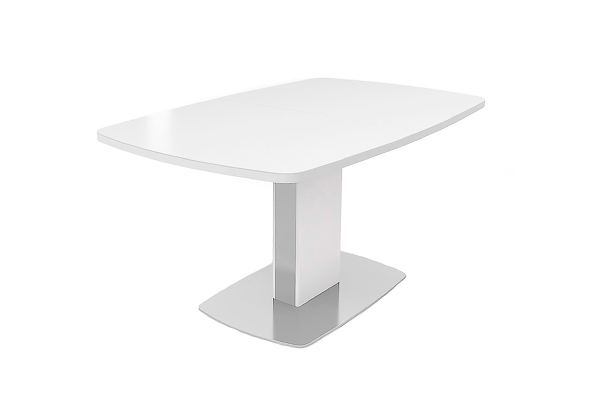 стол на одной опоре белый